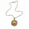 Golden Pearl Light-Gathering Gold-Plated Zircon Jewelry Set: Pearl Ring, Earrings, Necklace – Vintage Light Luxury Collection.