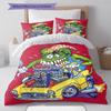 Cartoon Pattern Bedding Quilt Set Quilt Cover Pillowcase Home Decoration Birthday Gift (1 * duvet cover + 2 * pillowcase, without core)