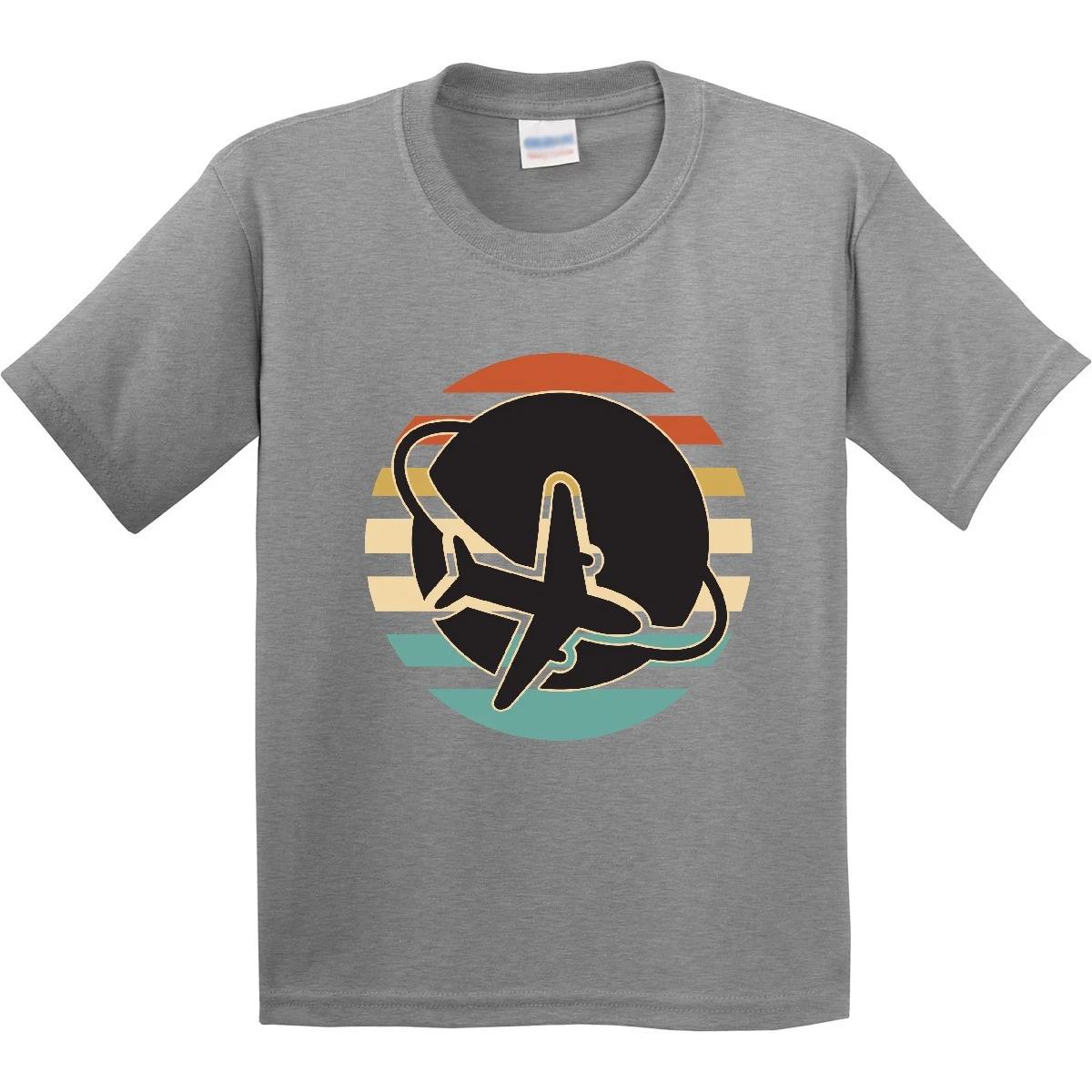 Inktastic Airplane Trip Vintage Travel Youth T-Shirt Vacation Traveling Tee Kids 100