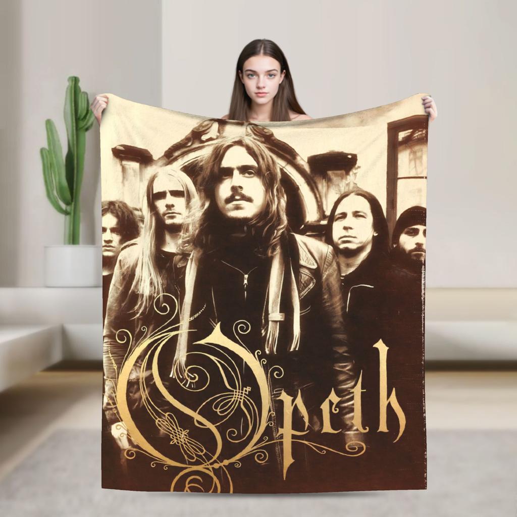 Warm Soft Blankets Camping Opeth Band Bedding Throws  Flannel Bedspread For Outdoor Pattern Sofa Bed Cover