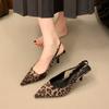Zapatos de Tacón Alto de Moda para Mujer Sandalias de Leopardo Sexy 2025 Nuevos Punta Afilada Vestido Fiesta Zapatillas Verano Moda Elegantes Zapatos de Salón Mujer Zapato