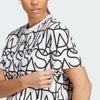 (WMNS) Adidas Allover Graphic Boyfriend Tee 'White Black' Women's IC5710