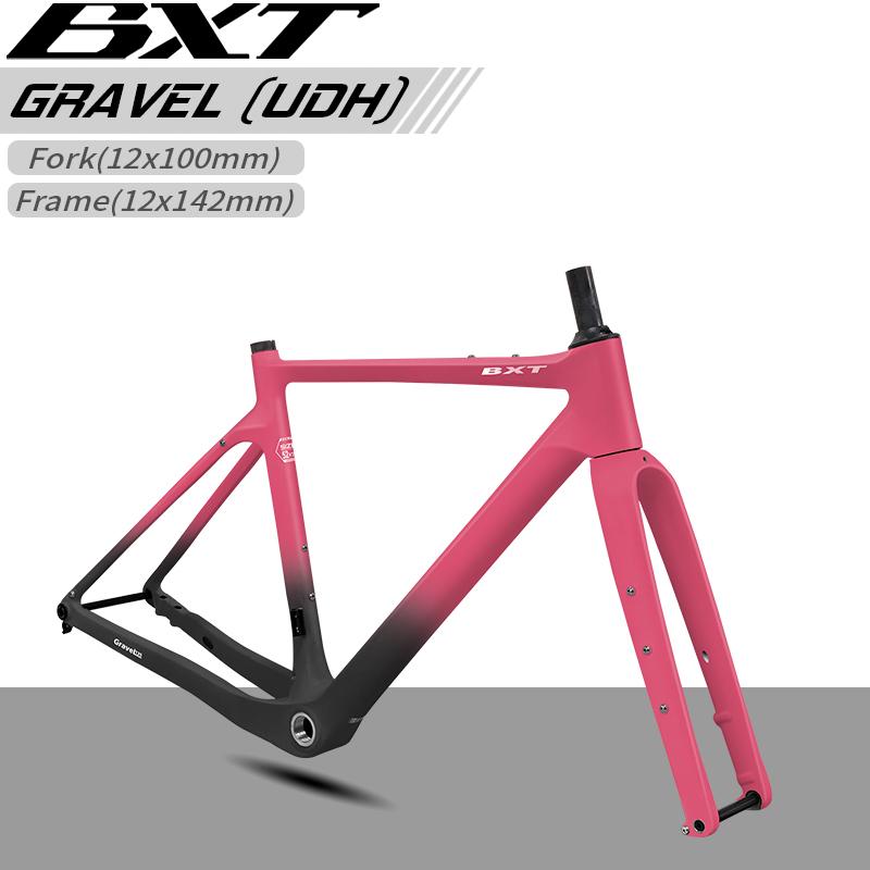 BXT-135 Rám gravel kola Karbonový 700C/27,5" Kotoučová brzda Karbonová sada rámu gravel kola