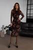 Sukienka tiulowa LUSH - brown bouquet S/M