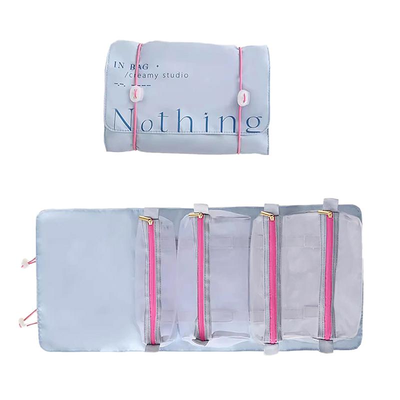 

1 шт. Высокоемкостная сумка для стирки, складная сумка для хранения, сетчатая сумка, съемная косметичка