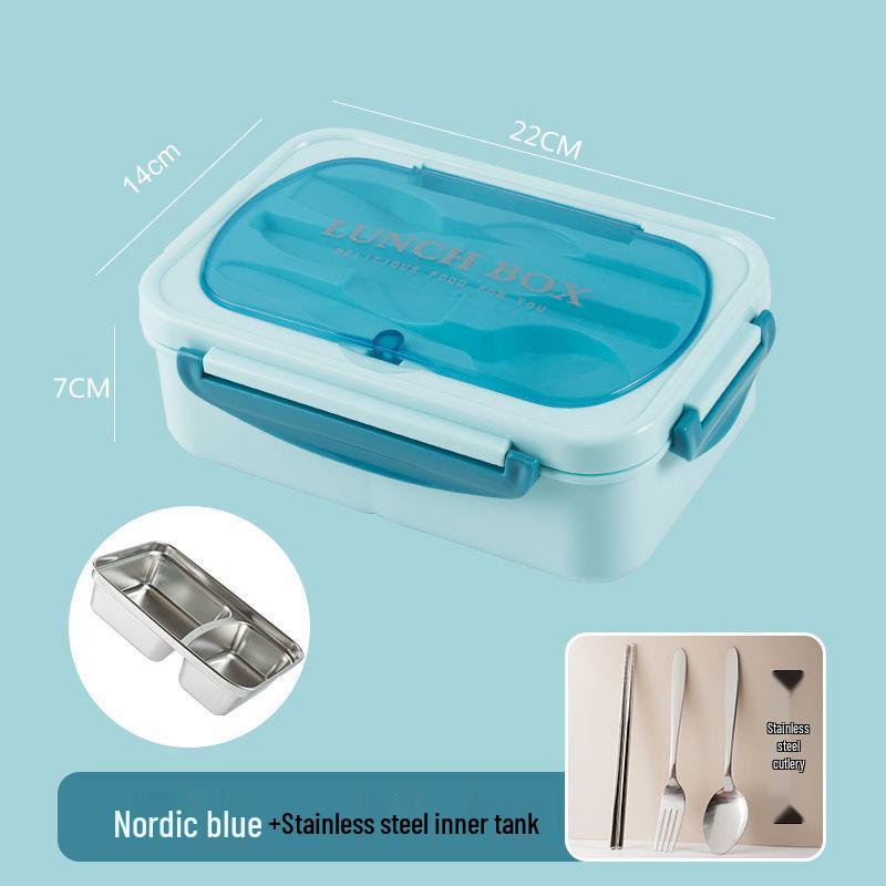 304 Stainless Steel Insulated Bento Box with Divider, Portable and Leak-Proof, Customizable Logo.