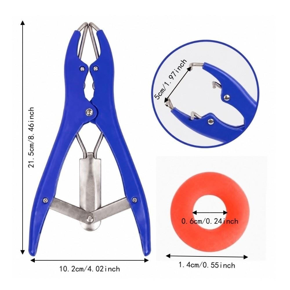 1 set of 101 Rubber Rings Tail Docking Clamp Rust-Resistant Castration Ring Kit Sheep