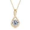 S925 Sterling Silver Women's Necklace Trendy Zircon Cross Pendant Birthday Gift  European American
