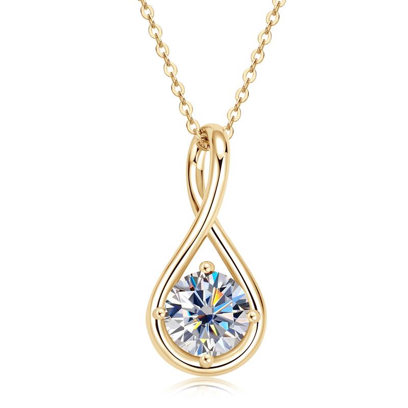 S925 Sterling Silver Women's Necklace Trendy Zircon Cross Pendant Birthday Gift European American