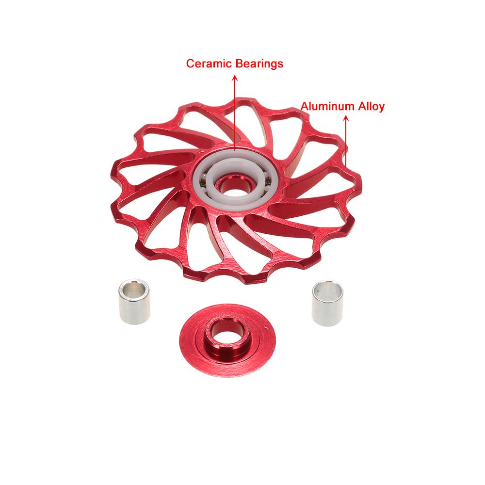 Lixada MTB Road Bike Ceramic Pulley 7075 Aluminum Alloy Rear Derailleur 13T Guide Cycling Ceramics