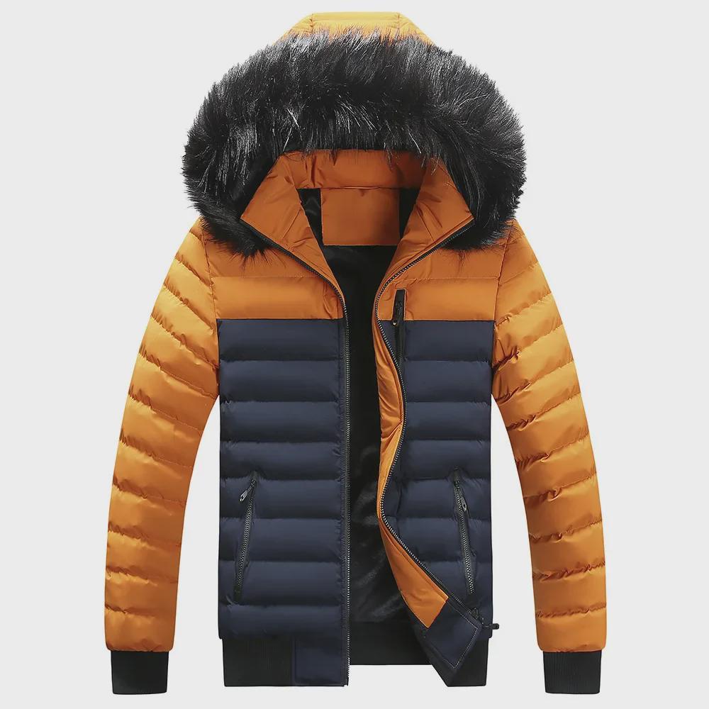 Pánský bavlněný kabát s kapucí - Hřejivá, silná, trendy ležérní bunda na podzim a zimu.