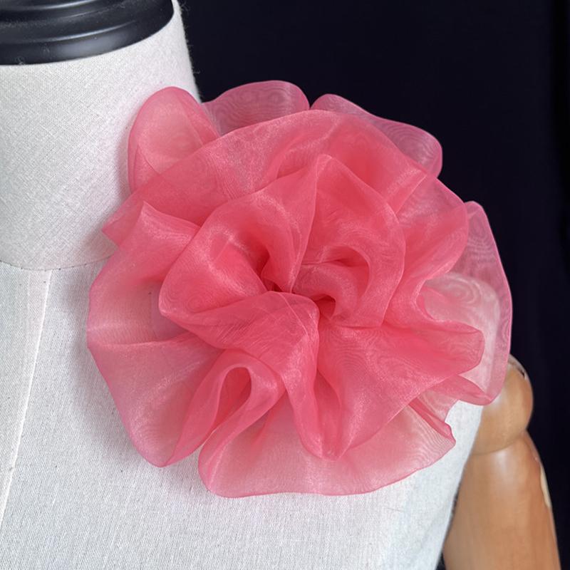 12cm Organza 3D Floral Trim Bridal Dress Applique Embellishment Patches Luxury Crafts Shoe Hat Sweater Dress Clothing Decor