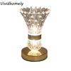 Dimmable Crystal Table Lamp Touch Control Adjustable Acrylic Night Light Soft Lights Vase Design LED Desk Lamp Bedside Lighting