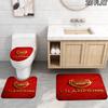 Arsenal F 3Pcs Flannel Toilet Mat Set Bathroom Rug Bath Carpet Non Slip Home Decor Toilet 3 Pcs Bathroom Textile Set
