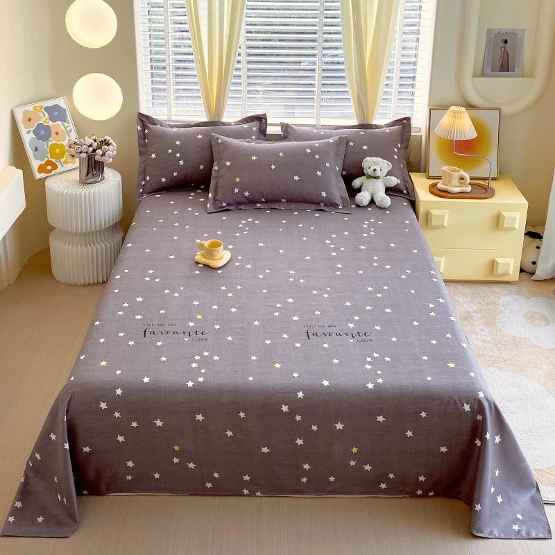 Geometric Patterns Bed Sheet Set 3Pcs Household Bedspread Pillowcases Fashion Skin-friendly Comfortable Breathable Bedding Set