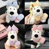 West Highland Terrier Pendant: Plush Dog Keychain with Bib-style Backpack Charm