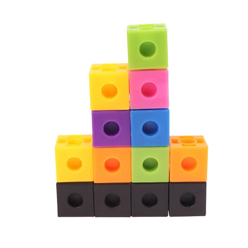 50/100Pcs Home School Preschool Connected Cube Toys For Mathematical Counting Plastic Counting