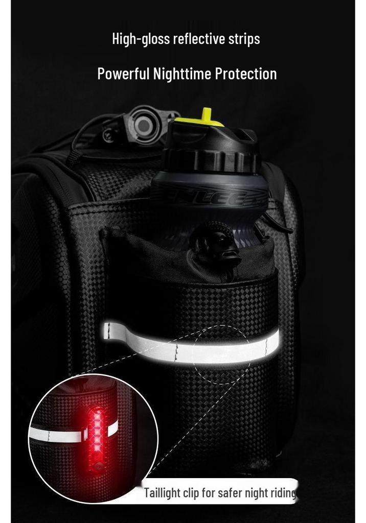 Hard Shell Bicycle Rear Seat Storage Bag - Mountain Bike Tail Bag & Rear Rack Pannier