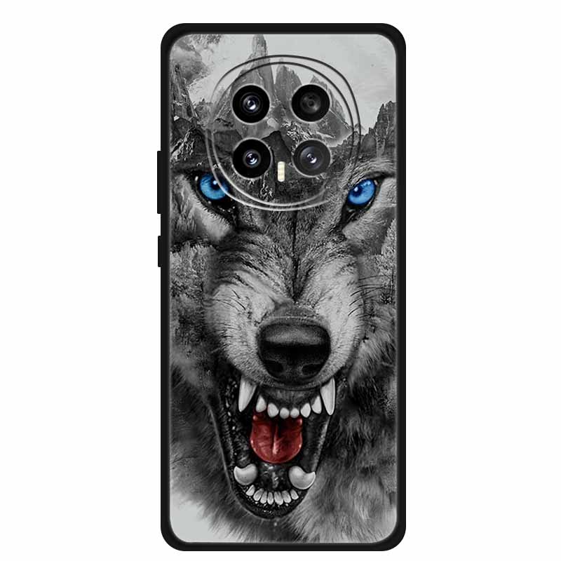 For Honor Magic8 5G 2025 Phone Case 6.58" Tiger Lion Cats Soft TPU Black Silicone Back Cover For Honor Magic 8 Fundas Shockproof