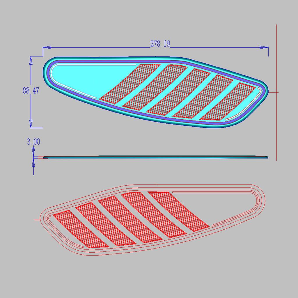 BYEMTTY 3D Traction Pad Tank Kit for Yamaha XSR700 2018-2025