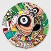 50pcs Waterproof Billiards & Sports Graffiti Stickers for Skateboards, Phone Cases, and Luggage.
