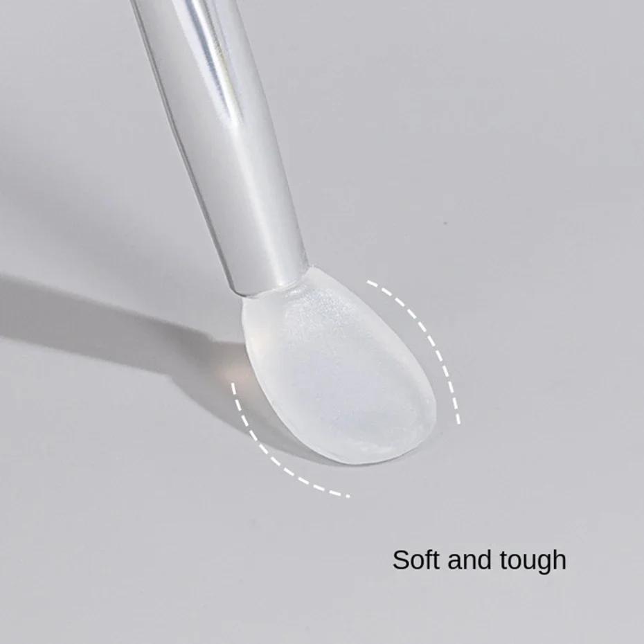 Silicone Applicator Sticks Nail Art Reusable Mirror Chrome Effect Glitter Applying Manicure Tool Pigment Silicone Nail Brush