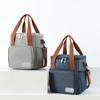 Elegant Oxford Cloth Lunch Bag Portable Food Container Insulated Leakproof Pouch with Multiple Pockets for Daily Use