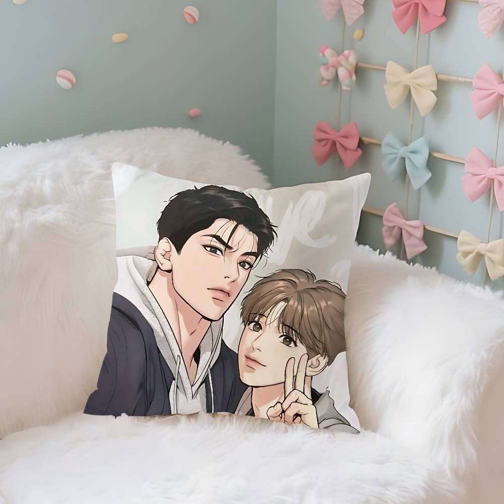 Manhwa Jjix Case Plush Fabric Soft Pillowcase Double Sided Print Cushion Cover Household Gifts