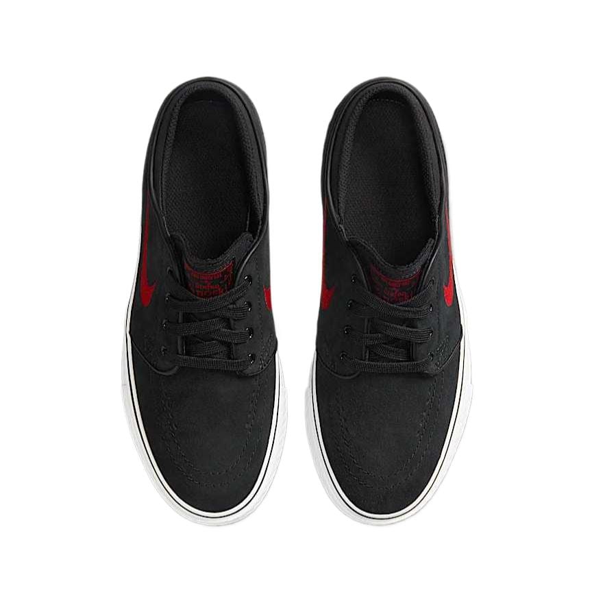 Nike SB Stefan Janoski Leder Low-Top Skateboard Schuhe Schwarz Rot Unisex 525104-028
