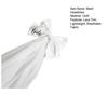 Mesh Headdress with Lace Trim Lightweight Breathable Fabric Women Headband Veil Bride White Bow Double Veil