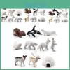 Realistic Pvc Arctic Animal Figurines Set Including White Whale Seal And Husky Toys