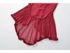 2025 Spring Women's European & American Slim Mesh Irregular Long Dress