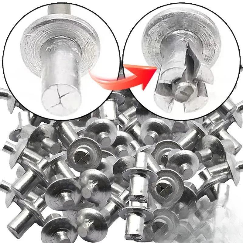 100PCS Aluminum Alloy Expansion Rivet Hammer Drive Rivet Percussion Knock Type Small Tapping Expansion Screws Fasteners