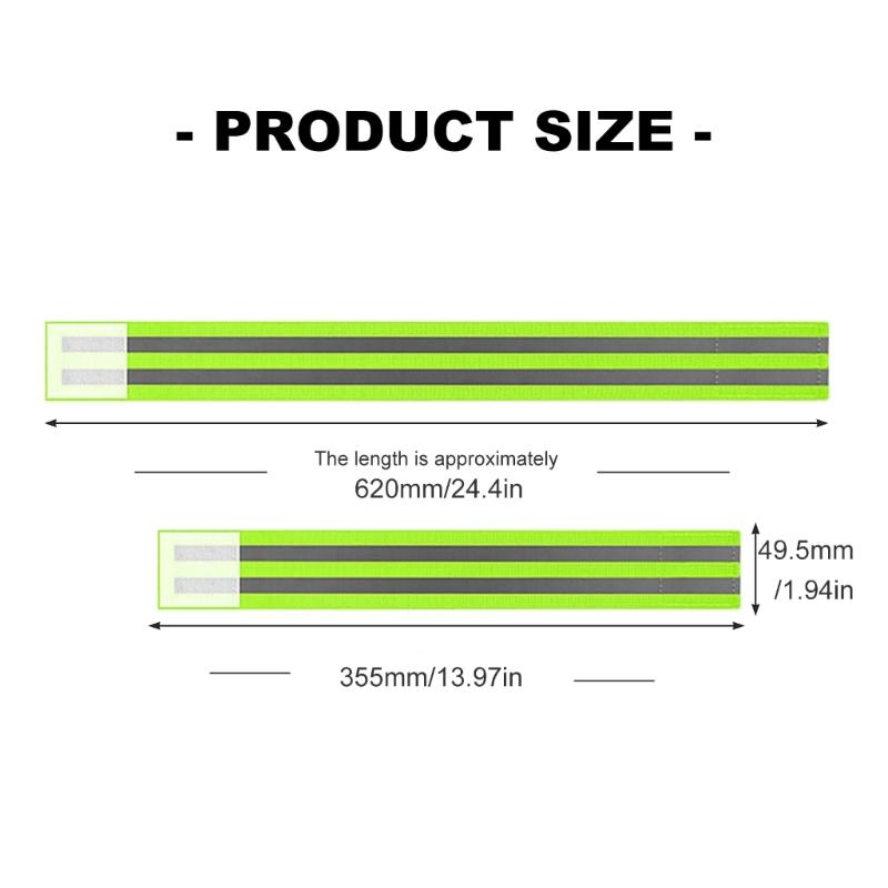Reflective Bandages Ankle Leg Straps Cycling Comfortable Reflective Straps for Enhances Night Visibilities
