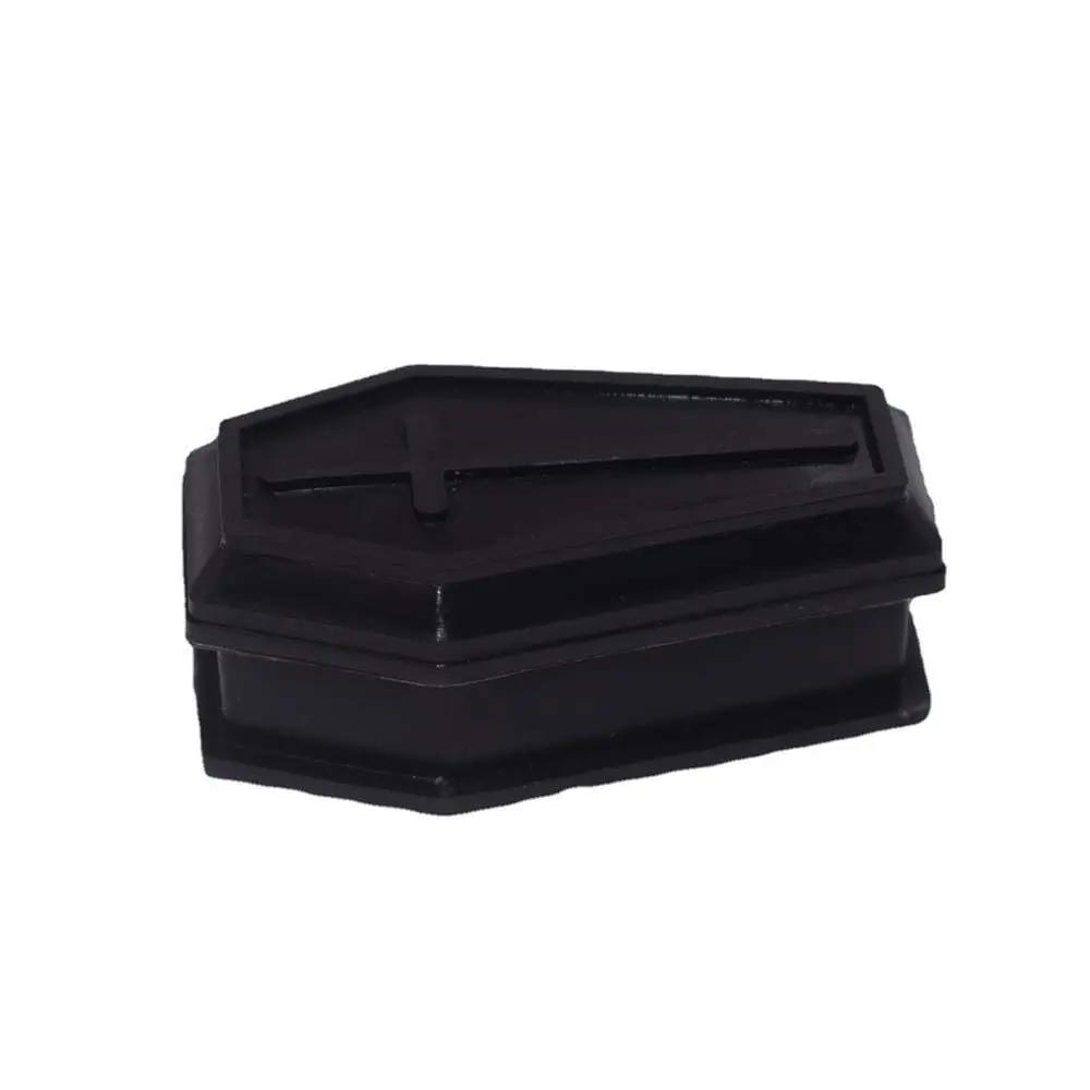 Mini Coffin Box Halloween Black Coffin Decoration Landscape Model Mock Storage Box Toy Decoration