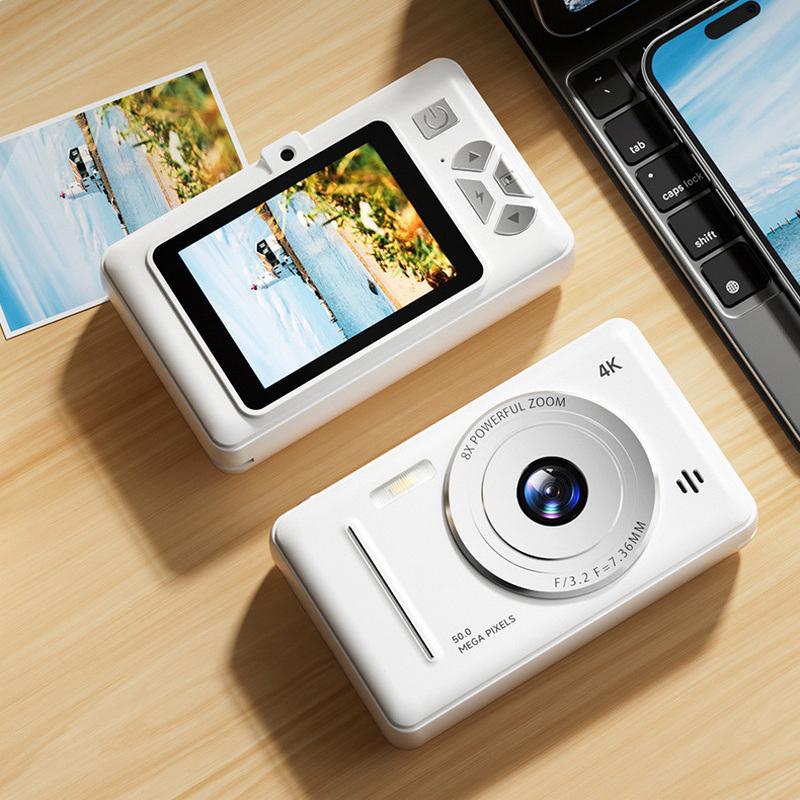 1 Set Dual Camera Flash 50 Million Pixels Auto Focus Intelligent Anti-Shake Entry-Level Camera 4K Retro Ccd Digital Camera