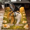 1PC Custom Name Heartfelt Friendship In Flowers Theme Floor Mat Ideal for Living Room, Game Rooms, Office, Bedroom,Floor Mat Playful Design67