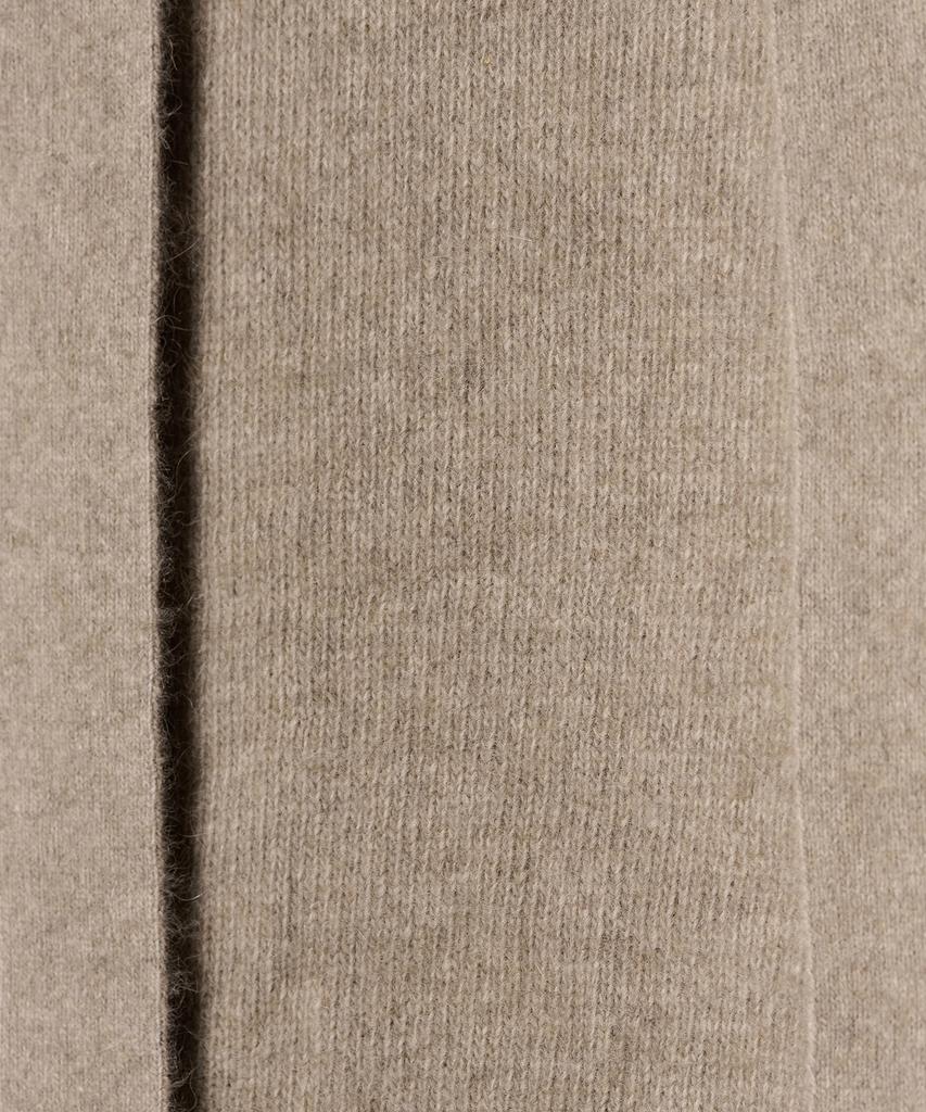 TTUDEMENT V-Neck Muffler Knit Top Mocha