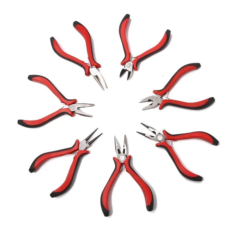 1pcs DIY Jewelry Pliers Tools Equipment Round-Nose Pliers Needle Nose Pliers For Handcraft Beadwork Wire Cutter Pliers