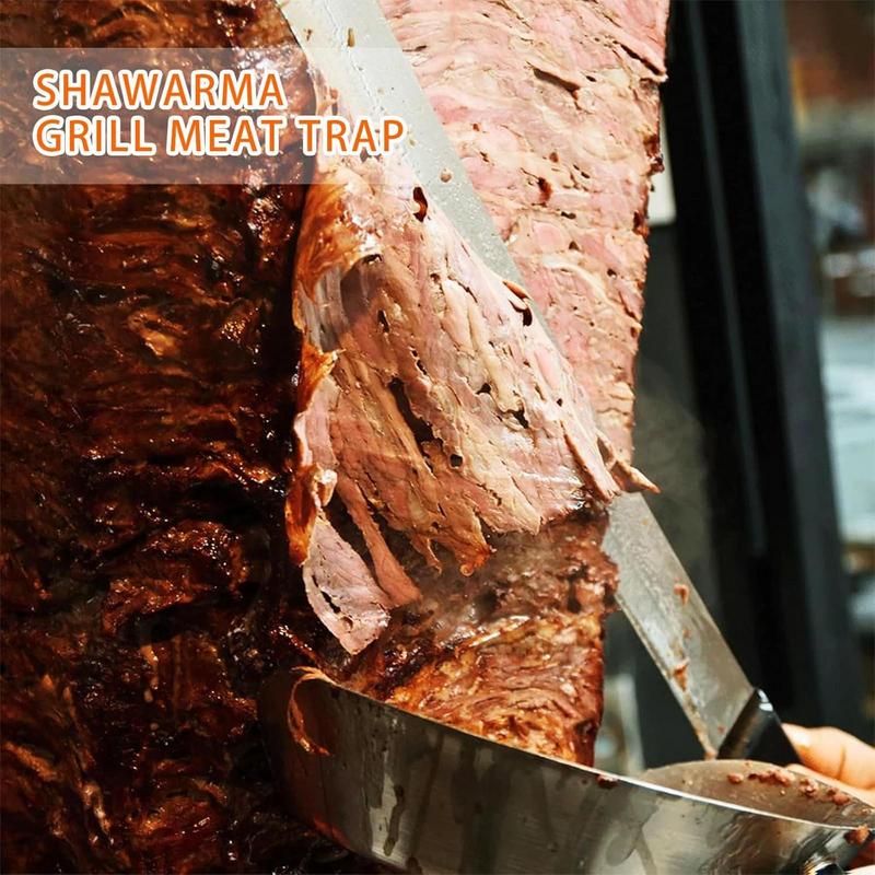 

Поддон для сбора мяса Большой вместимости Лопатка для барбекю Ротиссери Нержавеющая сталь Лопатка для сбора мяса для машины для шаурмы CN