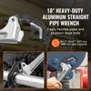 SucceBuy Pipe Wrench 18" Aluminum Straight Pipe Wrench Automatic Jaw Adjustment Adjustable Plumbing Wrench Easy To Carry Pipes