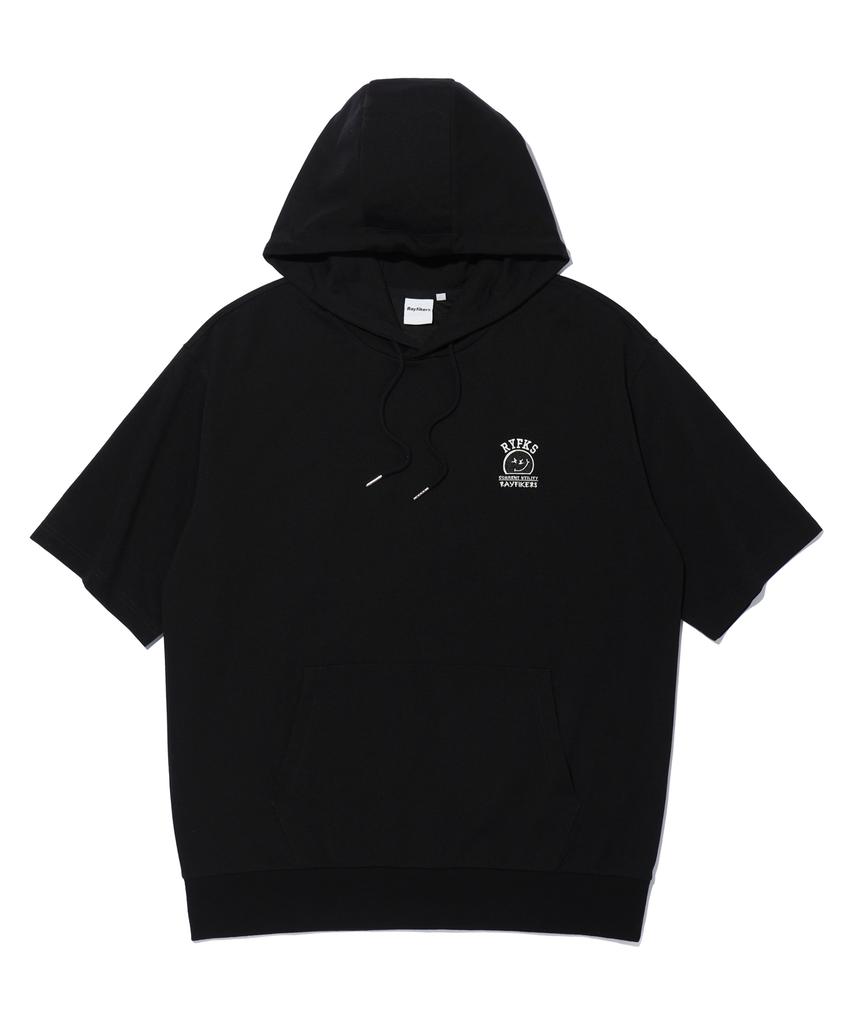 RAYFIKERS Wicked Smile Short Sleeve Hoodie Black (Mp7Tu429-076)