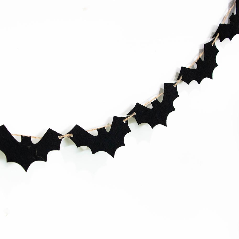 Bat Banner Halloween Party Banner Garlands Bat Hanging Bunting Fireplace Mantle Wall Home Autumn Decor Supplies Kids Favors Gift