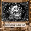 Skull Gothic (135) Theme Wall Tapestry Customized With Name Text Personalized Hanging Tapestry For Bedroom Living Room Decor