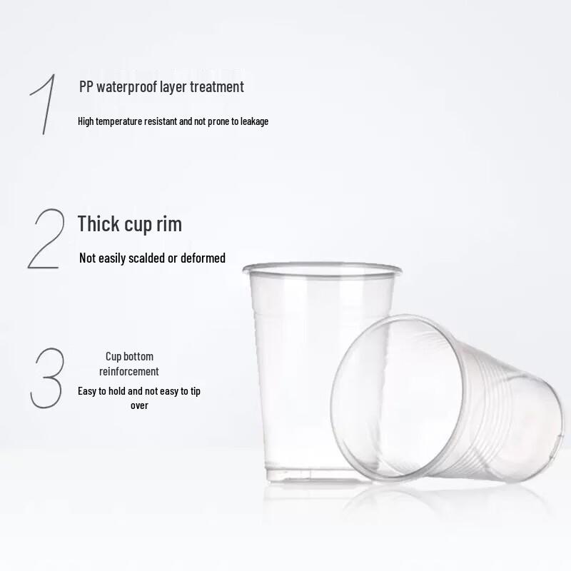 Miaojie Disposable Transparent Plastic Drinking Cups