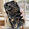 Phone Case: 2D flat design suitable for iPhone 18, 17, 16, 15, 14, 13 Pro film protective case, couple style, bordered rose, Christmas and Halloween g