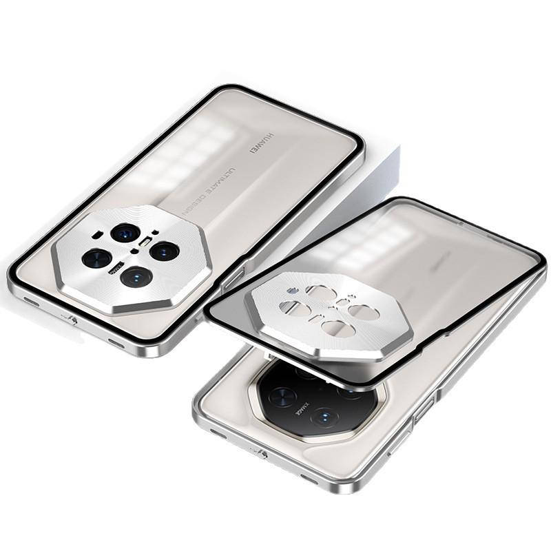 

Huawei Mate70RS Metal Anti-Drop Anti-Fingerprint Phone Case with Spring Buckle Deep Space Black