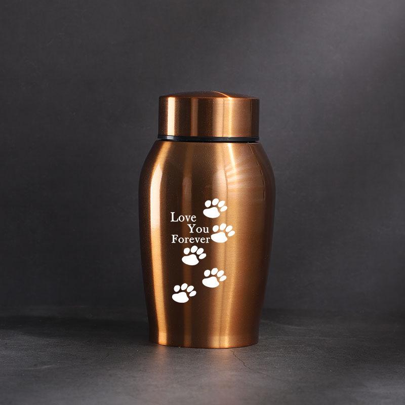 Stainless Steel Pet Cremation Urn for Ashes - Memorial Jar for Cats, Dogs, and Pets