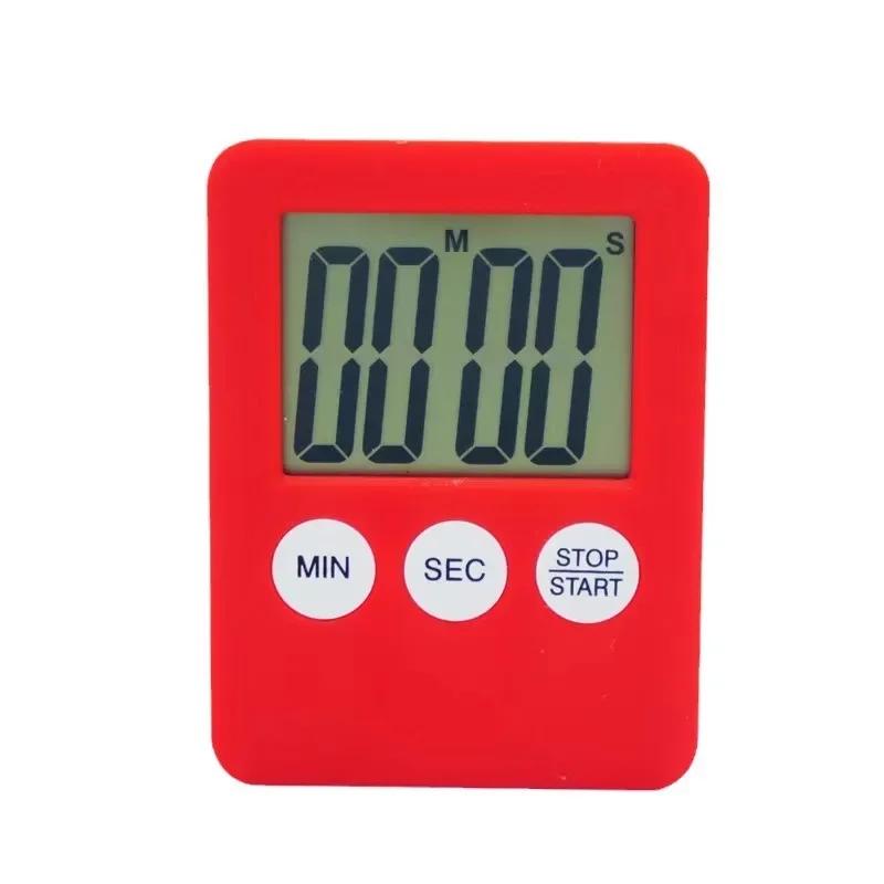 DIYWORK Wecker, quadratisch, großer digitaler LCD-Bildschirm mit Magnet, Countdown-Countdown, dünn, schlicht, modisch, für die Küche, Kochtimer