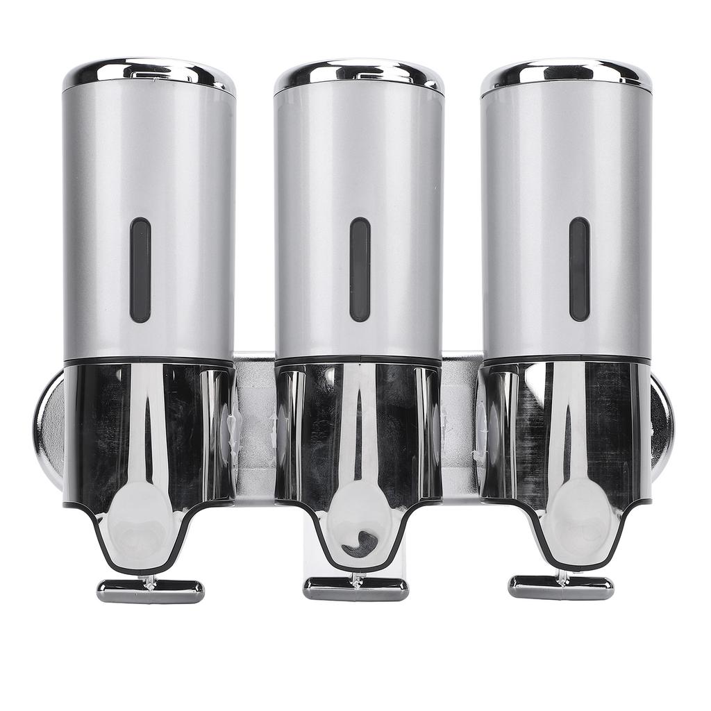 Dozator Triplu Șampon și Balsam, Pârghie T, Reumplere, Montare pe Perete, Dozator Gel de Duș pentru K